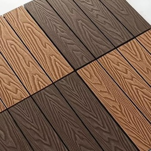 2025 New Arrival Chất Lượng Cao 3D Woodgrain Nổi Patio Sàn Gạch Lồng Vào Nhau Ngoài Trời WPC Sân Thượng Decking Sàn Tự Làm Gạch - Product Image 1