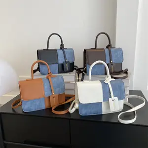 Square Chain Bag Wholesale PU Ladies Shoulder Bag China OEM Korean Lattice Shoulder Small Bag Women's Messenger Small