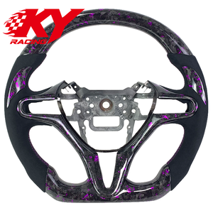 พวงมาลัยคาร์บอนไฟเบอร์ทรงสปอร์ตสำหรับ Honda Civic รุ่นที่ 8 9 11 Accord รุ่นที่ 10 SI CRV EX Acura Integra - Product Image 1