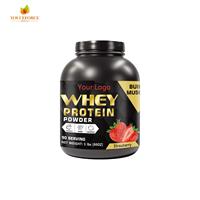 Isolat de protéines de lactosérum (WPI90) saveur fraise, poudre nutritionnelle pour la musculation, 5 lb pour la croissance musculaire
