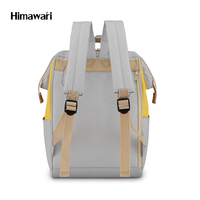 Himawari 9001 fabricant personnalisé jaune mélange gris rue travail voyage étanche école ordinateur portable dame sac à dos sac pour femmes filles