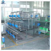 Meilleure Vente Cage à Lapins Économique avec Bacs en Plastique / Cages à Lapins à Deux Étages à Vendre (Usine)