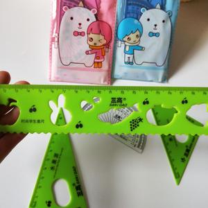 Juego de reglas para estudiantes de 20 cm al por mayor, juego de reglas triangulares para estudiantes de primaria, regla recta, transportador, regla, esquadrón. - Product Image 2