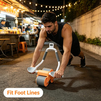 Rodillo Abdominal de Rebote Automático para Adultos, Equipo de Fitness para el Hogar, para Tonificar y Reducir Grasa Abdominal y de Cintura