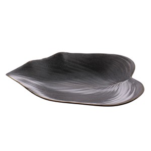 HMS 7 \ "marrone scuro e oro vassoio foglia in ceramica resistente prodotto in acciaio rottami - Product Image 3