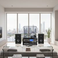 Reproductor de Casetes y Tocadiscos al por Mayor con Bluetooth, Reproductor y Grabador de Casetes con Reproducción y Grabación USB/SD, CD y Radio para Uso en el Hogar y la Oficina