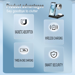 Chargeur sans fil 15w 6 en 1 Chargement inductif sans fil Super Stabilité Multi-Protection Compatible avec les appareils multimarques - Product Image 4