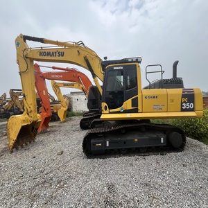 Excavatrice sur chenilles hydraulique Komatsu PC350 d'occasion, robuste, de haute qualité, faible nombre d'heures de fonctionnement, poids opérationnel de 35 tonnes, pour le déplacement de roches dures - Product Image 3
