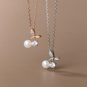 Collar de Plata de Ley S925 con Cuentas de Diamantes, Estilo Coreano, Moda Ligera y Lujosa, Accesorio de Moda, Categoría de Producto: Collares de Cristal - Product Image 1