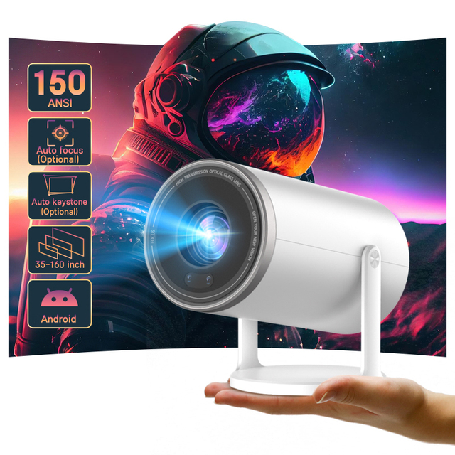 B66 Mini Hd Smart Portable Video Small Projector and Moving Film Cinema Android Mobile Phone Tv Outdoor Movie Datashow Projector
