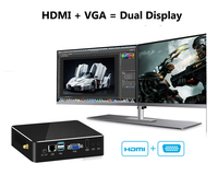 Core I3 7100U Slim Mini PC Micro Computadora de bolsillo de escritorio Placa base única DDR4 M.2 SSD 4K NUC TV BOX HTPC