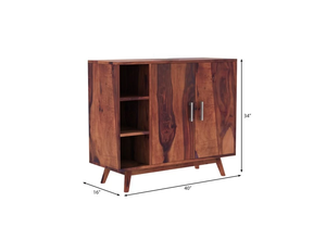 Étagère à chaussures classique en bois de Sheesham, solution de rangement élégante et robuste pour chaussures, avec plusieurs étagères, design durable, parfaite - Product Image 3