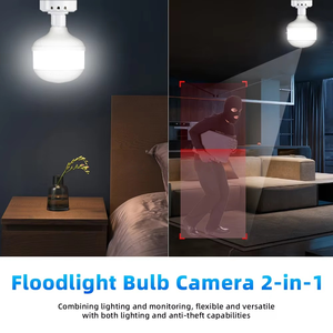 Novo 5MP Projector Sem Fio Casa Inteligente Câmera de Lâmpada Wi-Fi 360 Graus Panorâmica V380 Pro WiFi Segurança <span class=keywords><strong>CCTV</strong></span> Mini Câmera Bulb - Product Image 6