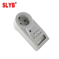Enchufe Inteligente SLYB con Enchufe Europeo, Temporizador Eléctrico Digital Programable Automático de 16A, 24 Horas, SET04A-GR, 220V