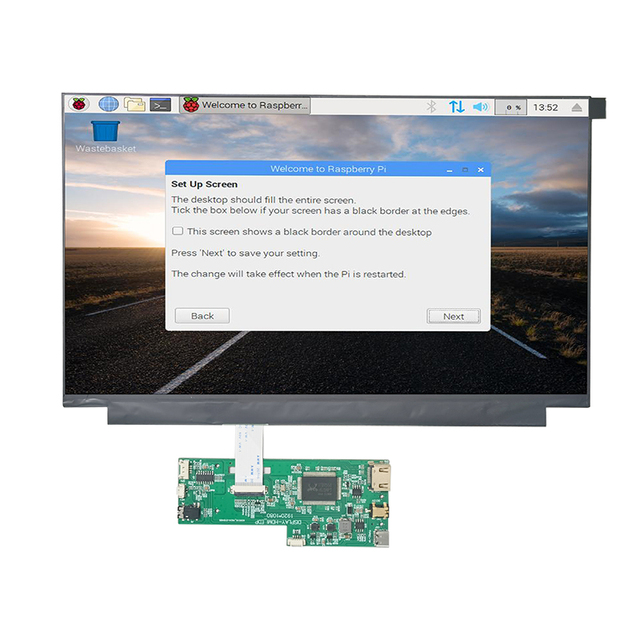 13.3 inch 1920*1080 Touch Display FHD Raspberry Pi HD-MI LCD With Capacitive PCAP