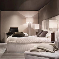 Neues Design Kingsize-Doppelbett aus Holz für Zuhause und Hotel