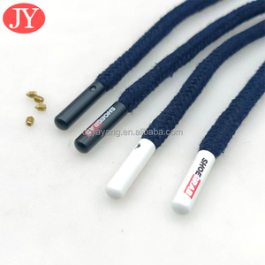 Tùy chỉnh khắc logo dây giày thay thế Bông Hoodie vẽ dây với kim loại khóa clip khóa Giày ren tip - Product Image 4