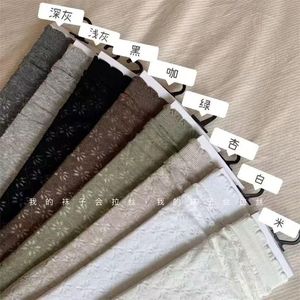 Women's <b>Breathable</b> <b>Socks</b> Light Gray Openwork Floral Print Sweat Absorbing Odor Resistant Spring Summer Wear - Product Image 3