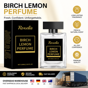 Perfume Amaderado de Abedul y Limón para Hombre, 100 ml, Aroma Cítrico Fresco y Duradero, Caja de Regalo Negra de Lujo, Envío Rápido Internacional - Product Image 1