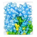 Custom Curlie Bow Double Faced Satin Gift <b>Ribbons</b> Blue Green Yellow Polyester Luster Braided Birthday Decoration - Product Image 3