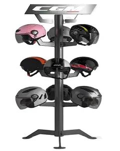 MX-MSF155 einfach montieren Metall Material Rack Display für Helm, Boden Display Stand Store Werbe ausrüstung