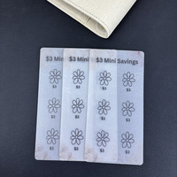 Esthétique minimaliste 3 $ d'économies Mat Vélin Dépenses Enveloppe Tracker Floral Cash Tracker Inserts Cash Farce Placeholders