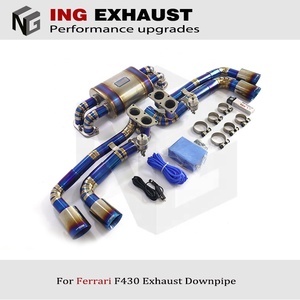 ING Nouveau style Performance 2005 et plus Ferrari F430 <span class=keywords><strong>Scuderia</strong></span> 6.3 Échappement Catback en alliage de titane Tuyau d'échappement de voiture Pièces automobiles - Product Image 4