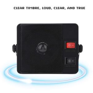 Haut-parleur externe pour radios bidirectionnelles, mini-haut-parleur compact 11W avec filtre anti-bruit et interrupteur de silencieux, prise jack 3,5 mm et 1/4 pouce, câble de 180 cm - Product Image 4