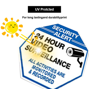 图文工厂价格闭路电视警告安全庭院标志定制供应商安全安全8 “X12” 家庭闭路电视标志板 - Product Image 6