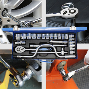 Оптовая продажа, железная коробка, 1/2 "Dr-розетка, 24 шт., набор инструментов для ремонта авто - Product Image 2