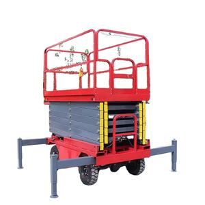 Gunting kerja udara elektrik 10m <span class=keywords><strong>12m</strong></span> 500kg pengangkat Platform besar 14m 8m pengangkat gunting hidrolik seluler untuk kerja tim - Product Image 1