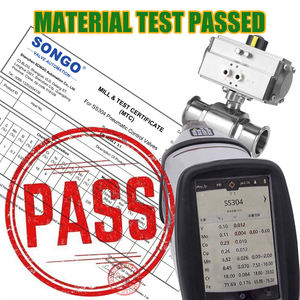 Пищевой двухсторонний пневматический клапан из нержавеющей стали с 2-дюймовым гигиеническим зажимом - Product Image 3