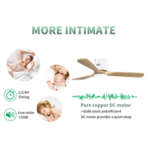 HC539โคมไฟไม้อัด3ใบพัด42นิ้ว52นิ้วโคมไฟระย้าติดเพดานพัดลมอัจฉริยะแบบ6สปีดสามารถย้อนกลับได้ - Product Image 4