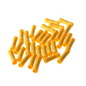 50/100 шт. BV2/BV1.25/BV5.5, ассорти изолированные прямые стыковые соединители, набор электрических обжимных кабельных клемм, красный, синий, желтый - Product Image 4