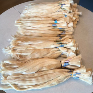 Venta al por mayor sin procesar crudo europeo virgen eslavo ruso Remy rizado humano trenzado paquetes de pelo extensiones de trama pelucas - Product Image 5