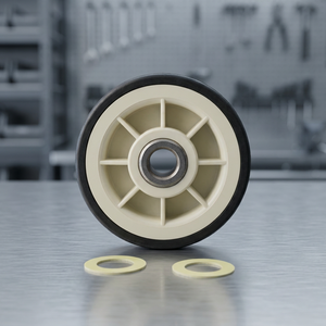 ER12001541 Electric Dryer <b>Drum</b> Roller Replaces 12001541 Made of <b>Plastic</b> Cloth and Rubber From Ningbo Port - Product Image 2