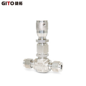 Válvula de Medición de Precisión OD1/8'', Válvula de Control de Ajuste Fino con Férula de Acero Inoxidable - Product Image 5