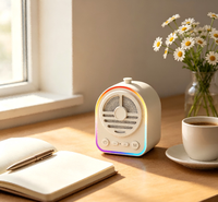 Mini Enceinte RVB à Dégradé de Couleurs, Modes de Lecture Multiples, Rechargeable, Décoration de Bureau, Cadeau pour Enfants