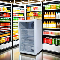 Réfrigérateur de présentation de boissons électrique Meisda 98L avec porte vitrée pour supermarché - Offre Spéciale