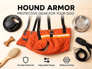 Chaleco Protector Acolchado <span class=keywords><strong>de</strong></span> Kevlar Antipuñaladas y Antimordiscos para Perros <span class=keywords><strong>de</strong></span> Caza, <span class=keywords><strong>Dogo</strong></span>, Pitbull, Todas las Estaciones - Product Image 3