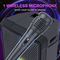 Haut-parleur Karaoké Portable Rechargeable ZQS802 avec Bluetooth, Basses Puissantes, Multifonctionnel et Éclairage LED RGB pour l'Extérieur (Direct Usine)