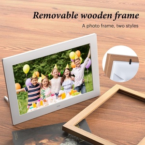 8 Inch Digital Picture Frame with Remote Control, 1280 * 800 IPS Full View Ultra Clear Screen with Removable Wooden Frame - Product Image 2