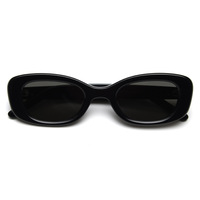 Lunettes de soleil rétro en acétate Style coréen tendance pour femmes hommes Lunettes de soleil classiques à montures noires simples à la mode