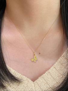 Xinfly 2026 Nuevo Colgante de Mariposa de Lujo en Oro de 18K con Diamantes Naturales, Joyería Fina de Moda para Mujer, Colgante para Bodas y Fiestas - Product Image 5