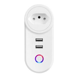 US AU UK EU France Ấn Độ mở rộng AC 2 USB ổ cắm 10A <span class=keywords><strong>Alexa</strong></span> Google IFTTT giọng nói tuya app điều khiển từ xa Wifi thông minh Power Strip - Product Image 1