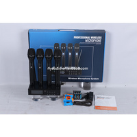 Système de microphone sans fil UHF R-400S, 4 canaux, microphone sans fil portable en métal pour le chant karaoké