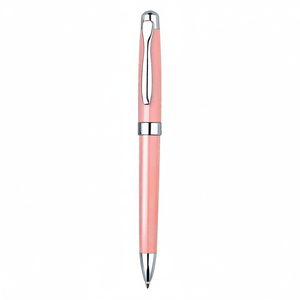 Penna Diamantata 0.7mm, Penna a Sfera Carina e Professionale, Promozionale con Corpo in Metallo Rosa Lucido per Scrittura e Promozioni - Product Image 2