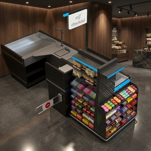 Mostrador de Autoservicio Resistente de Venta Directa de Fábrica con Estantes para Exhibición de Snacks y Dulces para Tiendas de Comestibles y Minoristas - Product Image 1