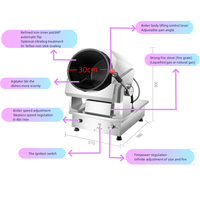 Máquina Automática para Saltear con Gas y Fregadero, Equipo Comercial para Restaurantes, Robot de Cocina de Acero de Grado Alimenticio, Wok
