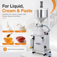 Máquina de Llenado de Chocolate Semiautomática de Acero Inoxidable para Pequeñas Empresas, con Calentamiento y Agitación, Llenadora Vertical de Pasta para Plástico